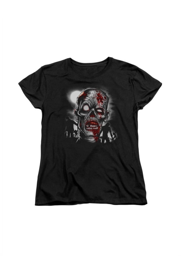 Walking Dead Zombie Face Close Up Women's T-Shirt Tee