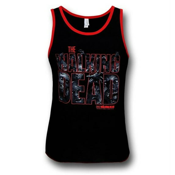 Walking Dead Zombie-Filled Logo Tank Top-Men's Small