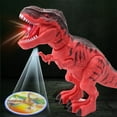 thumbnail image 1 of Walking Dinosaur Robot Toy, Realistic Roaring Sound with LED Light Effects, Lay Eggs, Moving Dino Figure for 3+(Red), 1 of 6