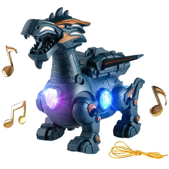 Walking Dinosaur Toy For Kids 3-8 Years Old, Electric Dinosaur with Lights Leash & Music, Light with Up For Interact 3D Dino