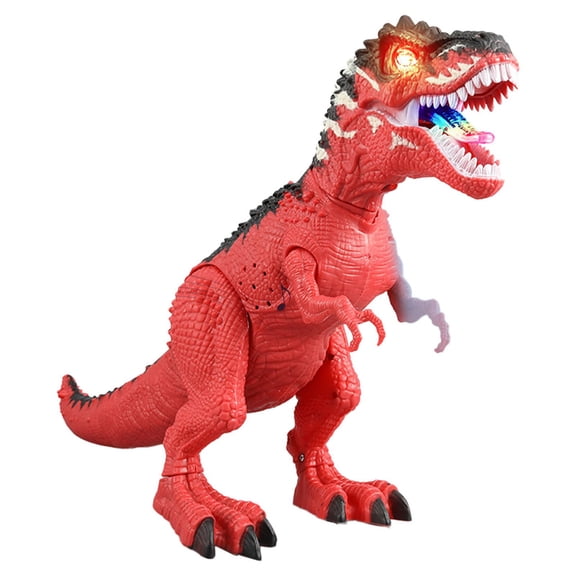 Walking Dinosaur Toy for Toddlers with Sounds & Egg Projection, Interactive, 11.81×4.13×10.6 in, Red