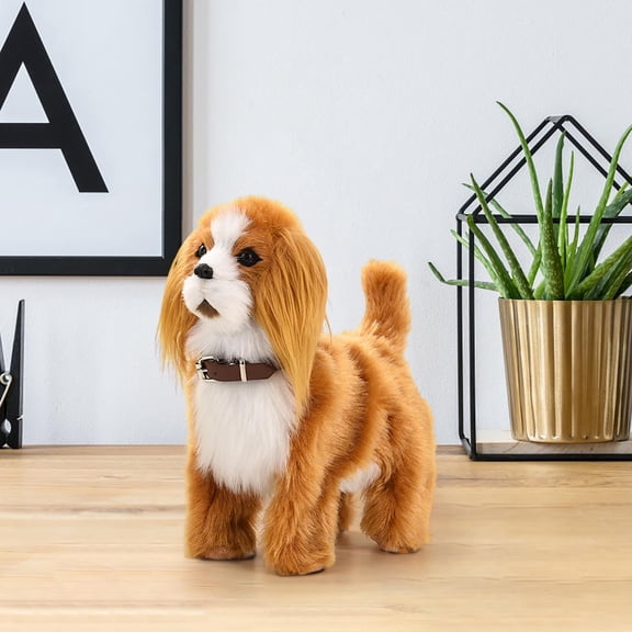 Walking Dog Barking Toy, Musical Singing Dancing Volume Control Interactive Puppy Walk Along with Leash, Wagging Tail Shaking Head, Robot Plush Stuffed Animal Puppy for Kid