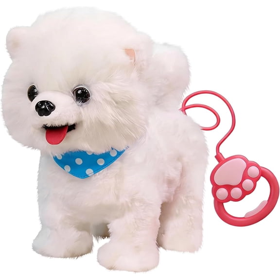 Walking Dog Toy, Interactive Walking Barking Singing Pet Toy, Voice Recording Pretend Play(Blue)