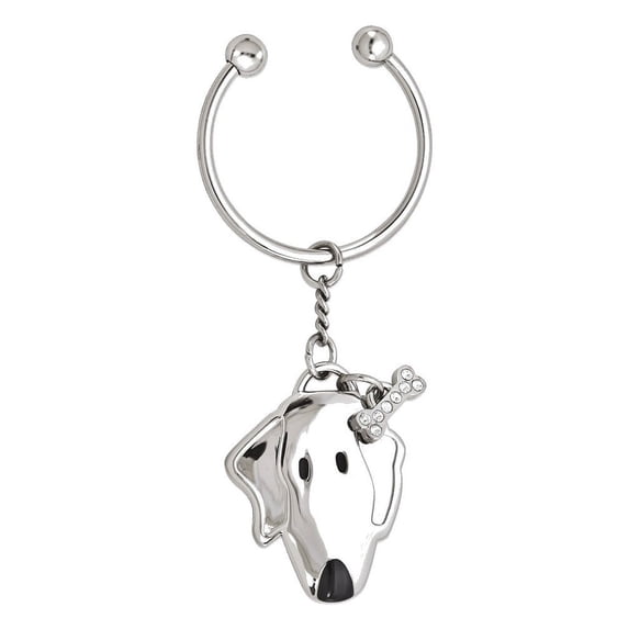 Walking Dog with Bone Keyring