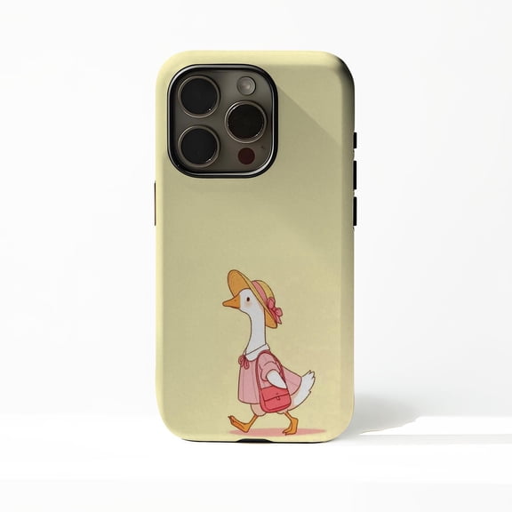 Walking Duck Tough Case for Apple iPhone, Dual-Layer Polycarbonate TPU Protective Phone Case