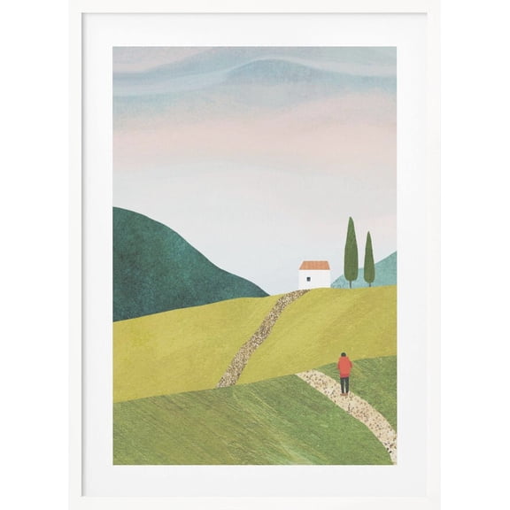 Walking Home Framed Art Modern Wall Decor