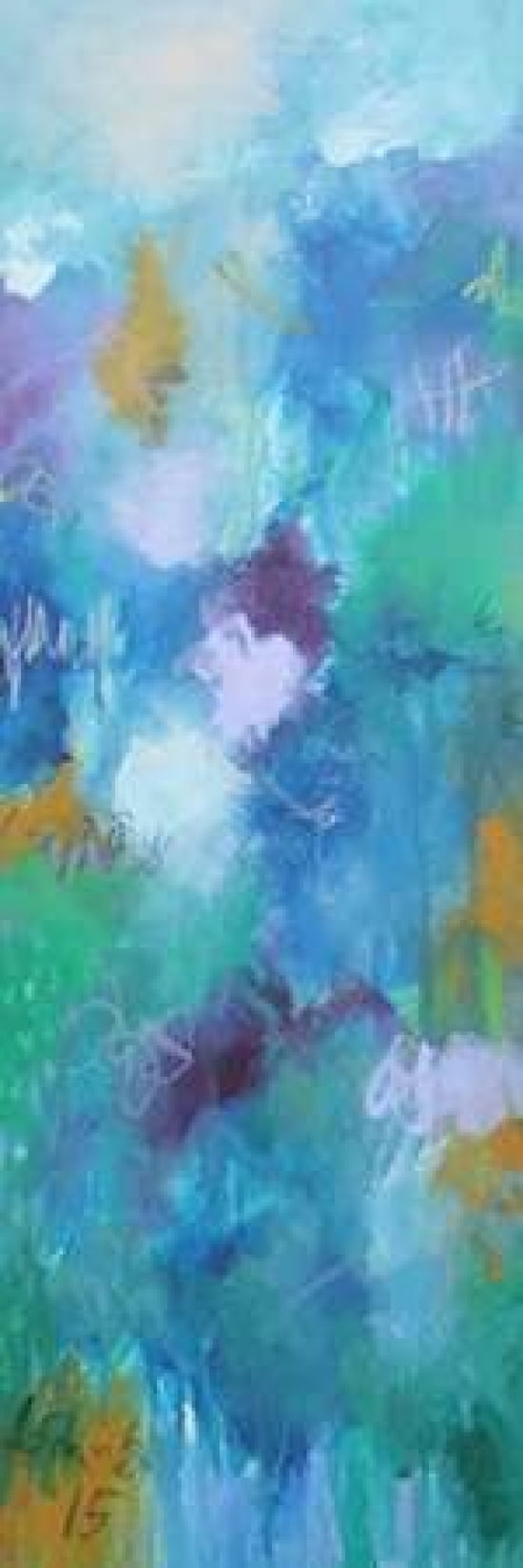 Walking In Colors One Canvas Art - Anna Schueler (8 x 24)