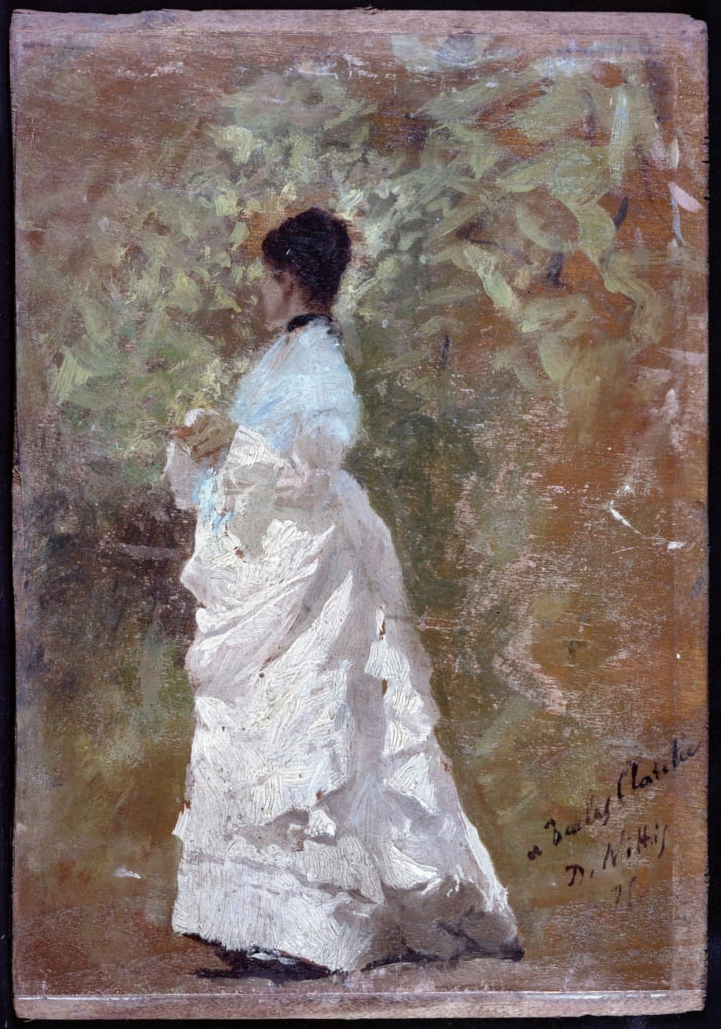 Walking In The Garden (Passeggiata In Giardino) Canvas Art - (24 x 36)