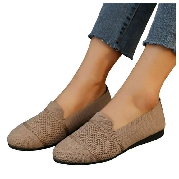 Walking Loafers for Women Comfort Breathable Mesh Slip on Penny Loafer Casual Driving Flats Shoes