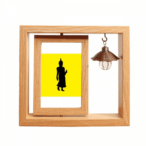 Walking Missionary Faith Mellow Wooden Rotating Picture Photo Frame 4x6