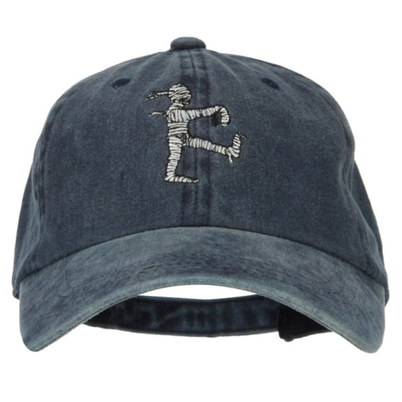 Walking Mummy Embroidered Unstructured Cotton Cap - Navy OSFM