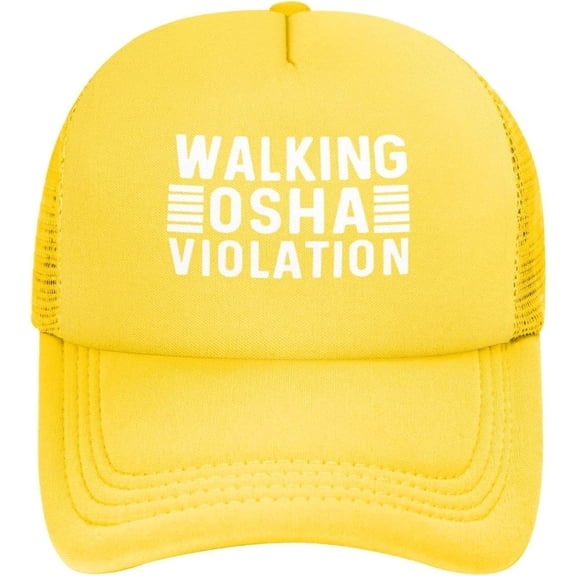 Walking OSHA Violation Sandwich Cap Unisex Classic Baseball Capunisex Adjustable Casquette Dad Hat Natural