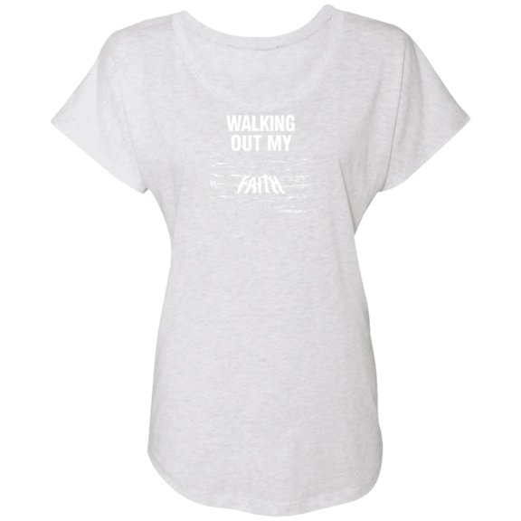 Walking Out My Faith Ladies Triblend Tee