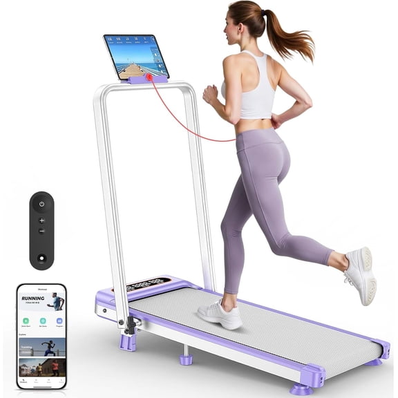 Walking Pad with 10% Incline & Handle Bar, Low Noise Walking Pad Treadmill for Home Small, Rayspace 3.5HP Treadmill with Incline, 4 in 1 Portable Compact Walking Pad with Incline/APP 350lbs