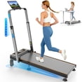 thumbnail image 1 of Walking Pad with 12% Incline/Adjustable Height Handle Bar, Upgraded 3.5HP Walking Pad with Handle Bar, 4 in 1 Foldable Treadmill with Incline, Electric Portable Treadmills for Home 350LBS, LED Displa, 1 of 1