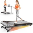 thumbnail image 1 of Walking Pad with 15% 12-Level Auto Incline & Handle Bar, Trisomy Foldable Under Desk Treadmill, 450 LBS Capacity Treadmills for Home Hiking with UI Screen, Bluetooth Speaker, Remote, RGB Light, 1 of 9