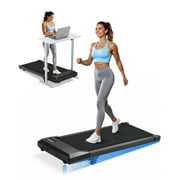 MJWW Walking Pad with 6% Incline Under Desk Treadmill, 2.5HP Low Noise Walking Pad Running Jogging Machine with Remote Control for Home Office, Lightweight Portable Desk Treadmill Installation Free