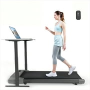 Walking Pad, 2 in 1 Under Desk Treadmill, Walking Pad Treadmill Under Desk with 300LBS Weight Capacity, Installation-Free Walking Jogging Machine for Office Home Use,No APP,running band  31.5 inch