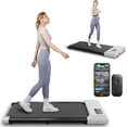 thumbnail image 1 of Walking Pad 2 in 1 Under Desk Treadmill,Running Jogging Machine with Remote Control for Home Office,Running Area 16.14*39.37 inches,Lightweight Portable Desk Treadmill Installation Free（White）, 1 of 7