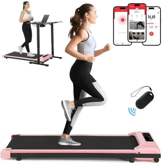 Walking Pad 300lb, Large Walking Area Under Desk Treadmill with Remote & App Remote Control for Home/Office Jogging Running