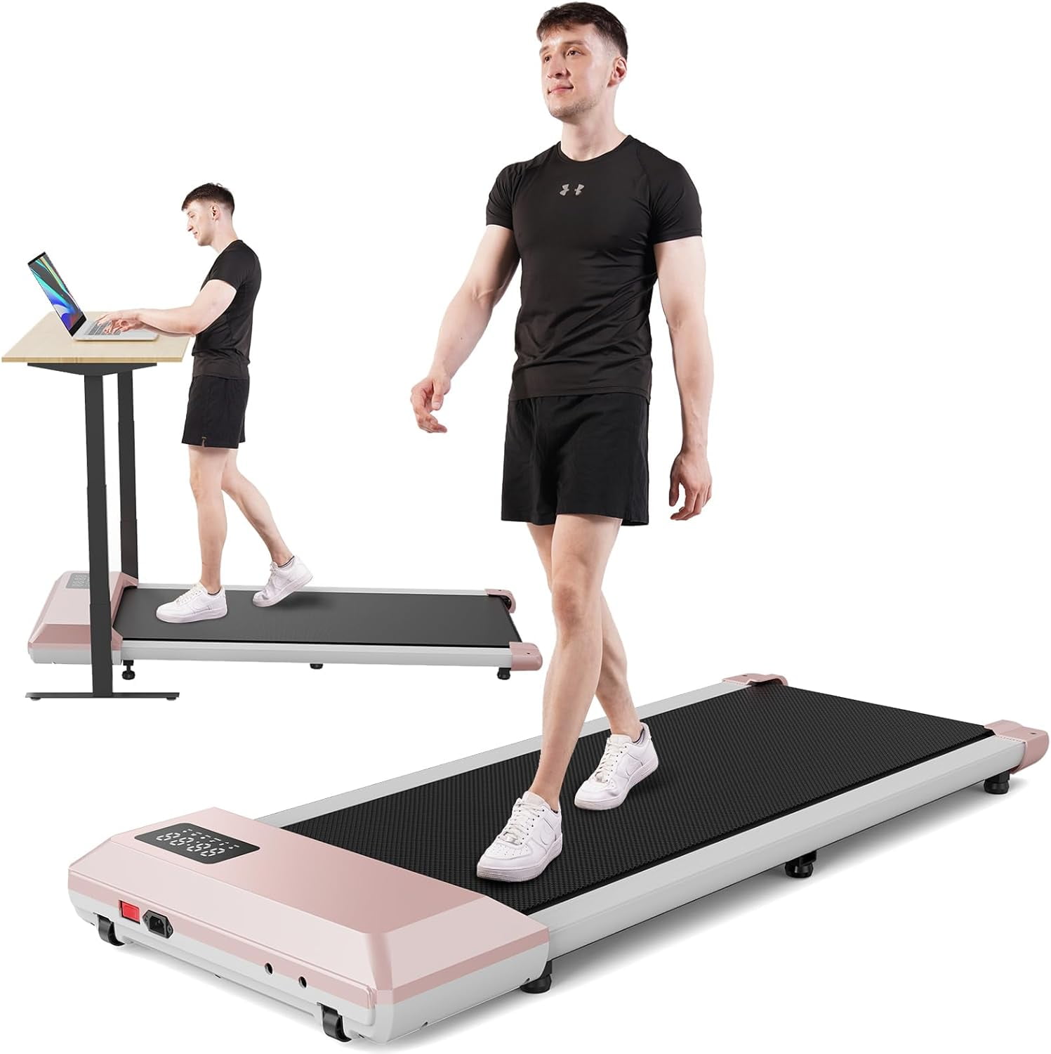 Walking Pad Under Desk Treadmill,2.5 HP Portable Treadmill Running ...