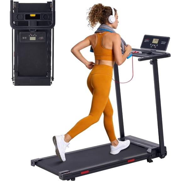 Walking Pad with Handle Bar and Incline, 3.0HP Under Desk Treadmill for Small Space, 0.6-7.6MPH Portable Walking Pad Treadmill with Handles, 350LBS, 2026 Upgrade