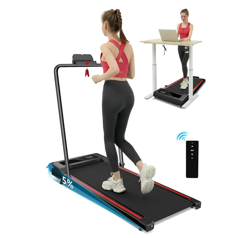 JURITS Portable Walking Pad Treadmill with Motor, LED