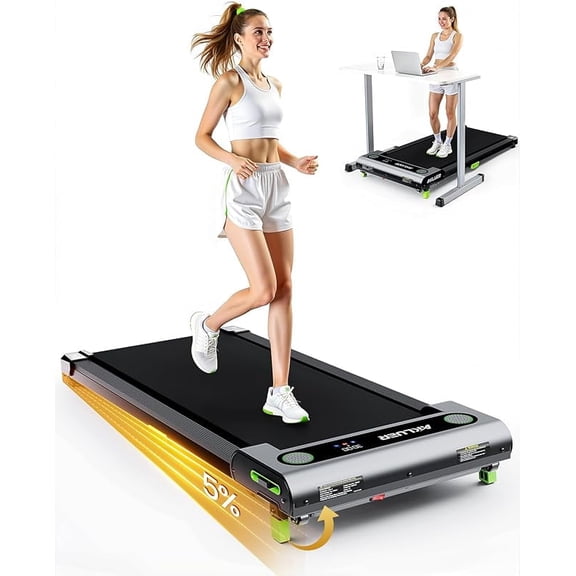 Walking Pad with Incline, Akluer Incline Treadmills for Home, 2.5 HP Under Desk Treadmill Small with Remote Control, Walking Pad Small Treadmill with LED Display