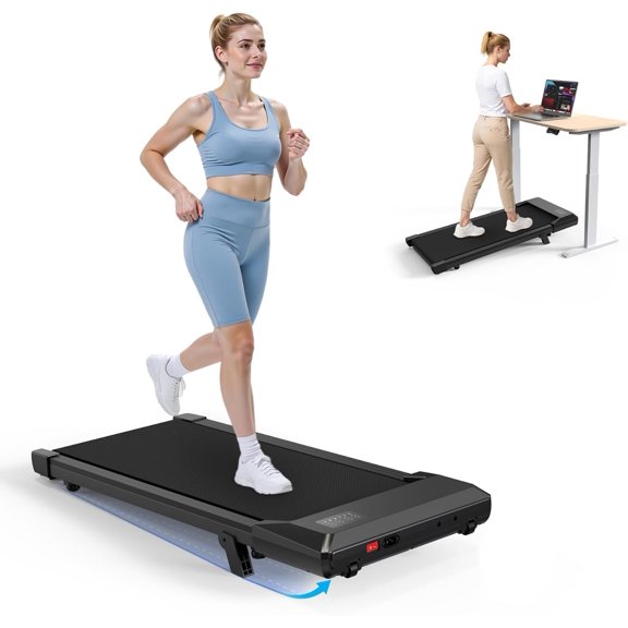 Walking Pad with Incline, Under Desk Treadmill, 3 in 1 Portable Treadmills for with Remote Control LED Display, 2.5 Quiet Mini Treadmill for Office Use, 300 Lbs Capacity