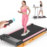 Walking Pad with Incline,2.5 HP Under Desk Treadmill Small with LED Display &Remote Control,4 in 1 Incline Walking Pad 300 Lbs Portable Treadmill for Home Office