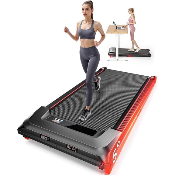 Walking Pad, Incline Walking Pad Treadmill, Under Desk Treadmills 265 Lbs Capacity, 2.5HP Low Noise Portable Running Machine for and Office, with LED Display, Remote Control