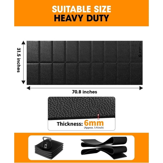 Walking Pad Mat for Carpet & Hardwood Floors - Heavy Duty Treadmill Mat with Shock Absorption, Non-Slip Surface, Waterproof Design for Exercise Equipment