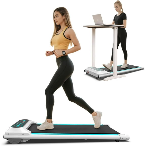 Walking Pad Running Machine Walking Machine for Home Under Desk Treadmill with LED Display and 12 Preset Programs 2.25HP Portable Treadmill Jogging Machine