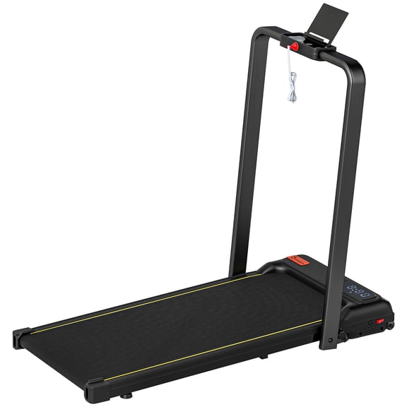 Walking Pad Treadmill 0.6 6.2mph Foldable Under Desk with Incline Wheels LED Display Remote Control