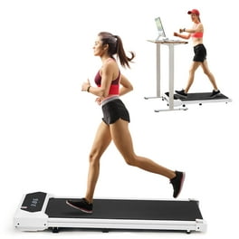 Factory Sale 2 in 1 Folding Treadmill with Dual Display 2.25HP Superfit Under Desk Electric Pad Treadmill Blue Tooth Speaker Remote Control Walking Jogging Machine for Home Office Use Walmart