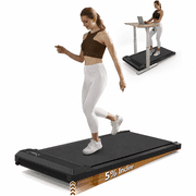 Walking Pad Treadmill, 2.5 HP 3-in-1 Portable Under Desk Treadmill with Incline, 265 LBS Capacity for Home Office Walking and Jogging, Includes Remote Control and Display