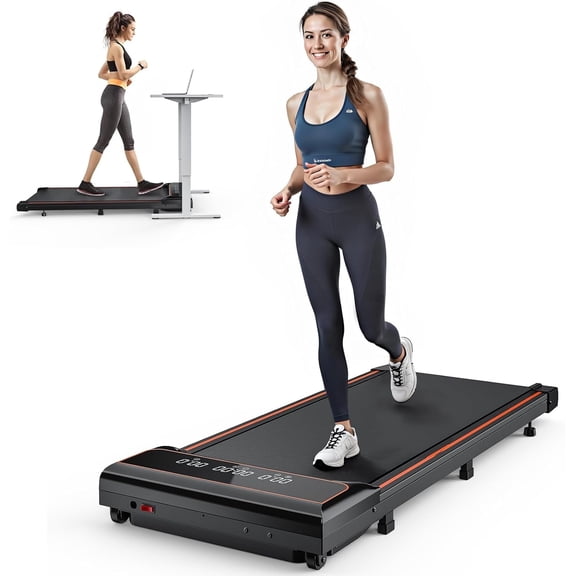 Walking Pad Treadmill 2.5Hp, Ultra-Quiet with Remote Control-Under Desk Treadmill 2 in 1 Walking and Jogging with Remote Control Display(Black