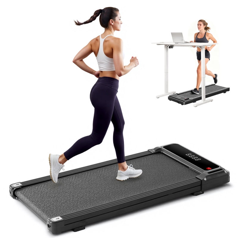 Walking Pad Treadmill – Compact & Portable Walking Pad, Quiet Operation, Adjustable Speed Settings, Black