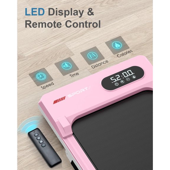 Walking Pad Treadmill with Handle Bar,Walking Pad with Incline 8%,2.5HP Quiet Under Desk 320 lbs 2 in 1Treadmills for Home Office,Compact Foldable Walking Pad,Remote Control&LED Display