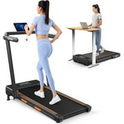 Walking Pad Treadmill with Auto Incline, 9% Incline Treadmill with 3 Slopes, 300LBS Weight Capacity Under Desk Treadmill for Home/Office