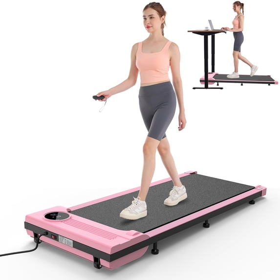 Walking Pad Treadmill, 2.5HP Under Desk Treadmill with Remote Control and LED Display, Portable Small Treadmill LED Display & Remote Control for Home/Office,Weight Capacity 300 LBS