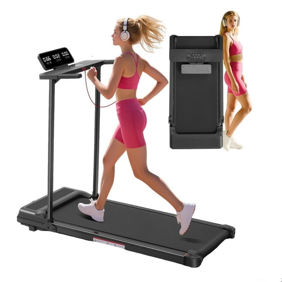 Walking Pad Treadmills for Home Workouts,3.5HP Compact Foldable Treadmill with Handles,Folding Portable Treadmills with LED Display,0.6-10mph,400 lbs