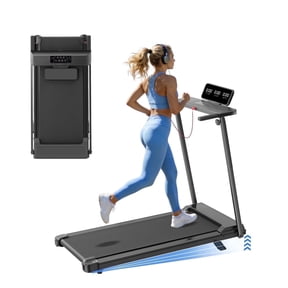 3.5HP Foldable Walking Pad with Incline & Handle, LED Display, 0.6-10MPH, 400LBS Capacity Portable Treadmill for Home Workouts