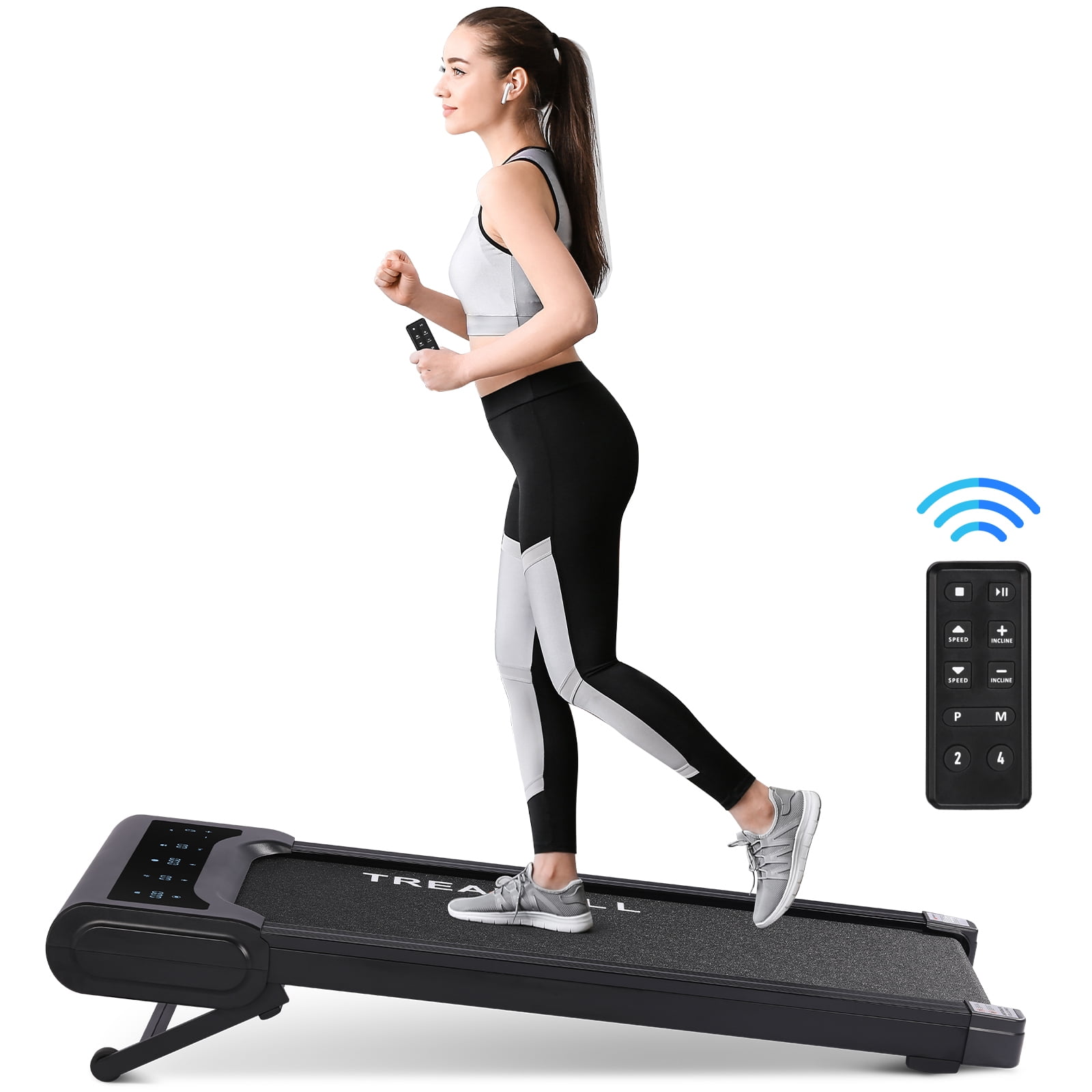RHYTHM FUN Incline Foldable Treadmill, Walking Pad With Handle Bar 3