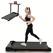 Walking Pad Under Desk Treadmill, 3.0HP 2 in 1 Walk Pad for Home/Office Folding Treadmill with 265 lbs Weight Capacity, Smart Walking Treadmill with App, Remote Control and LED Display
