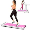 thumbnail image 1 of Walking Pad, Under Desk Treadmill with 2.5hp 265 Lbs Capacity, Portable Treadmill with Remote Control Led Display for Home/Office,Pink, 1 of 7