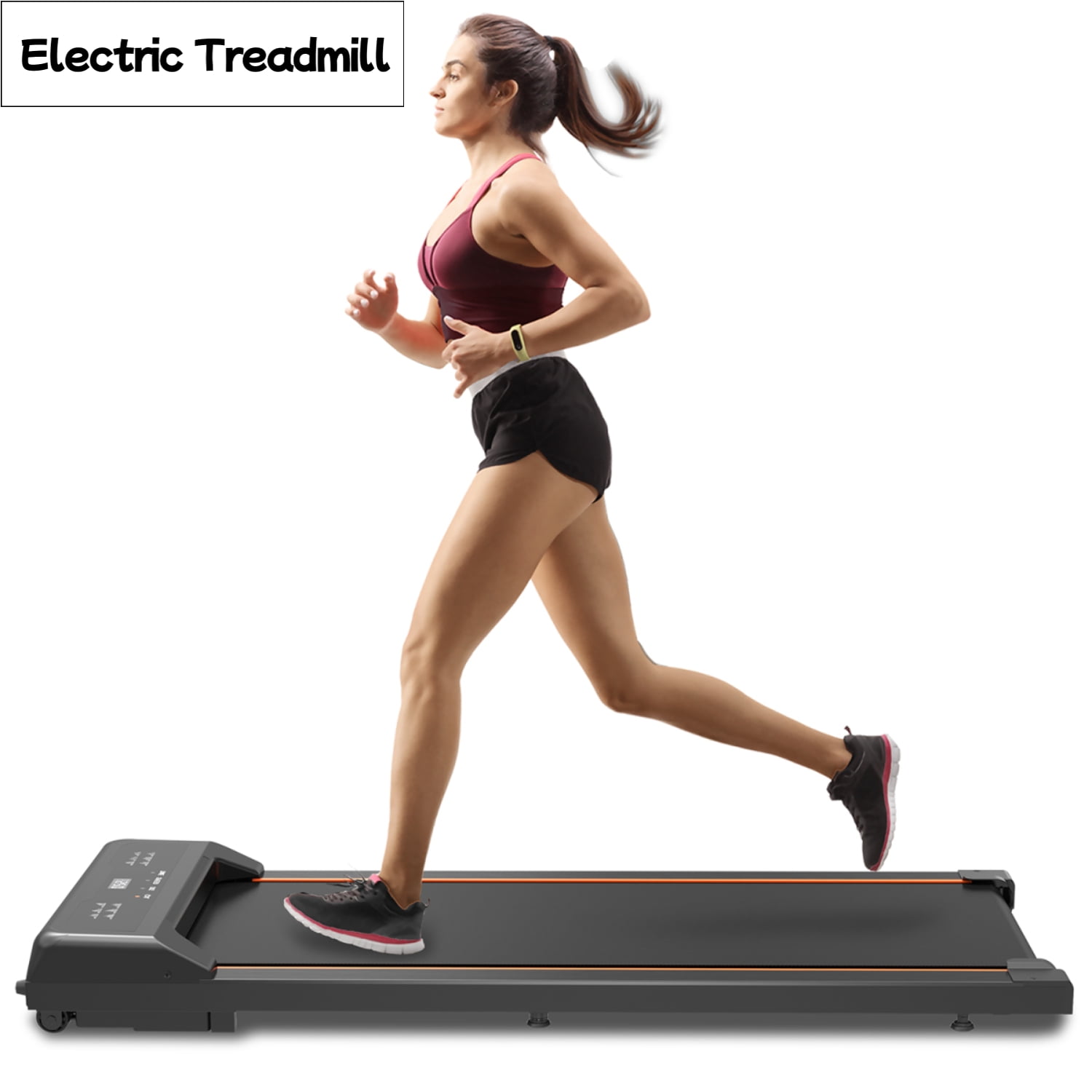 Walking Pad Under Desk Treadmill with LED Display, Remote Control, 2.5HP, 265LBS Capacity, Shock Absorption, Foldable, Portable for Home and Office