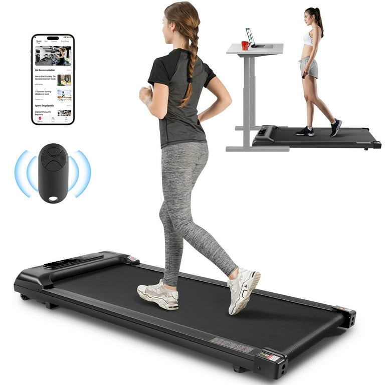 Under Desk 2.5HP Treadmill Smart Remote LED Display 300lbs Capacity Walmart