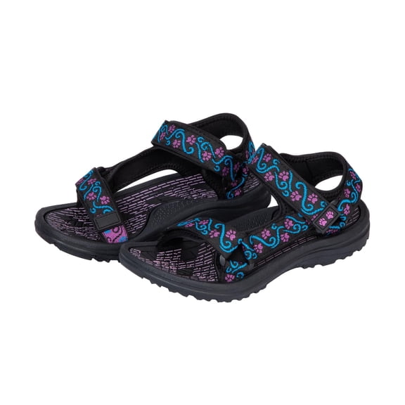 Walking Paws River Sandals Lightweight EVA Adjustable Water Shoes Textured Insole Animal Print Design for Women Ladies