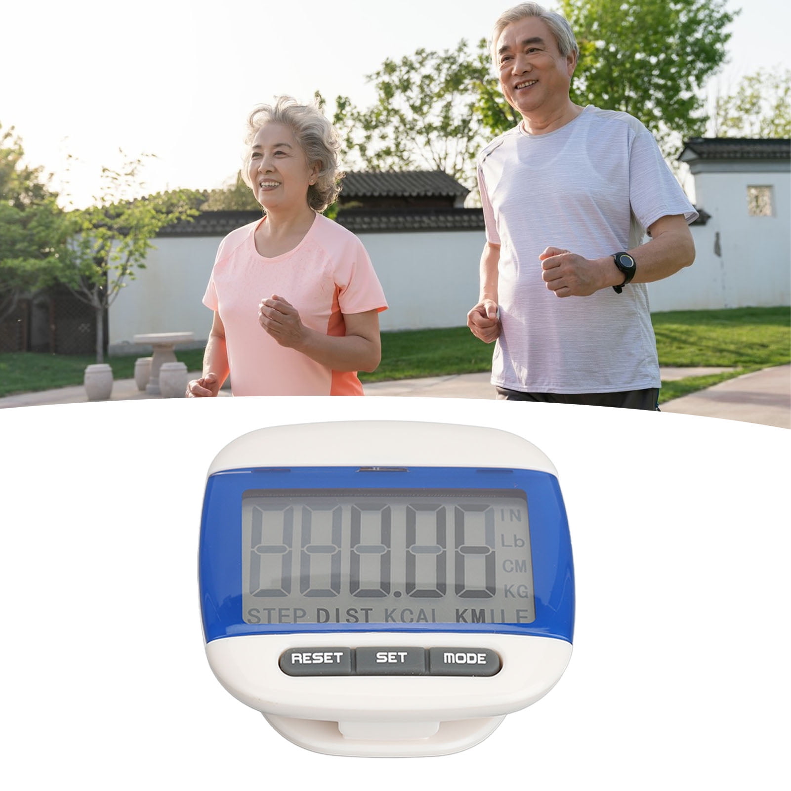 Walking Pedometer Large LCD Display Step Calorie Distance Counter with ...